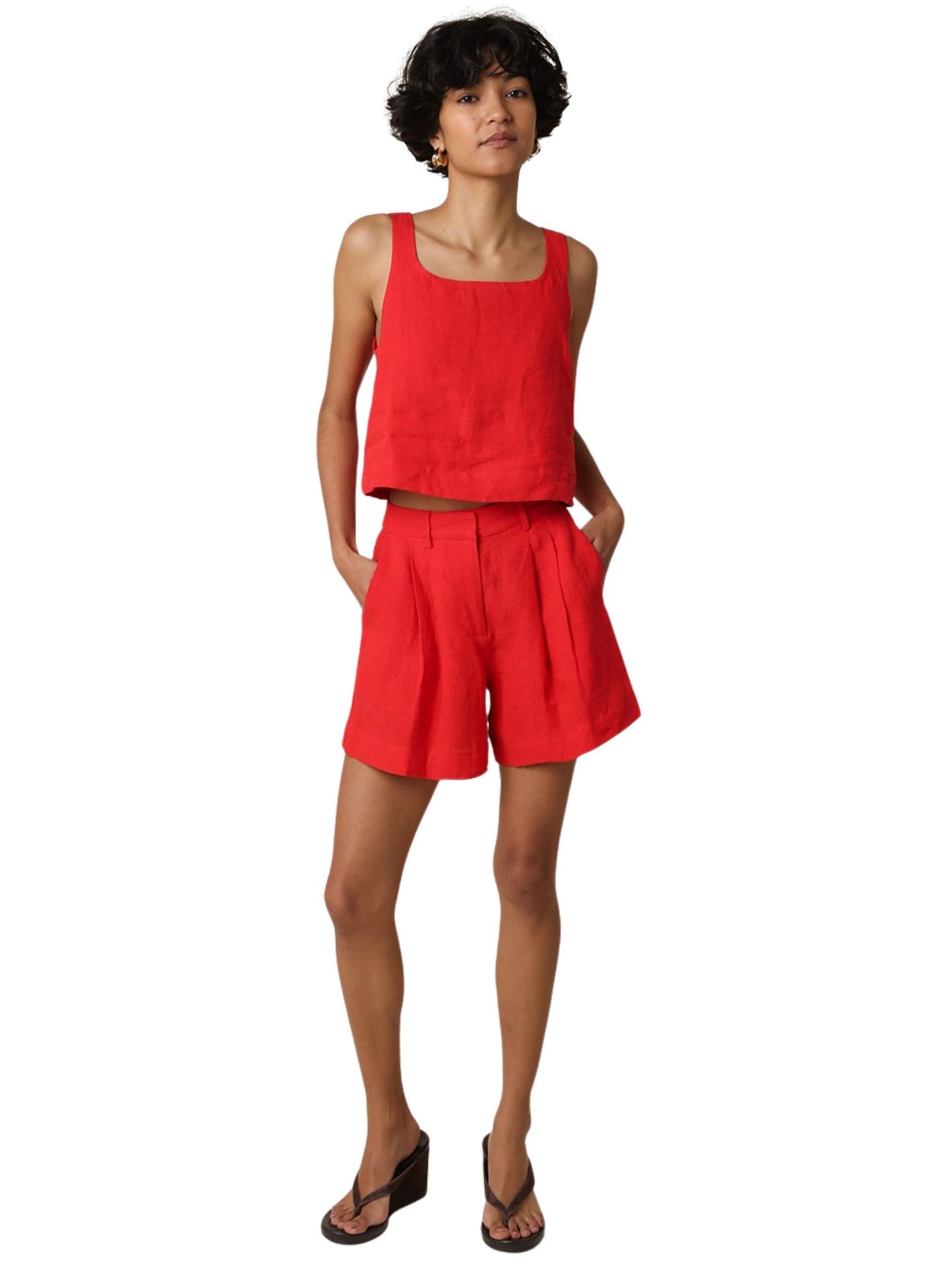 Lina Linen Tailored Shorts