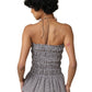 Brenda Gingham Smocked Strapless Top
