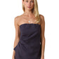 Rita Draped Strapless Linen Top