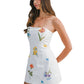 Floral Embroidered Mini Tube Dress