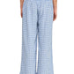 Gingham Linen Wide Leg Pants