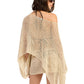 Shell Trim Crochet Poncho