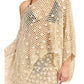 Shell Trim Crochet Poncho