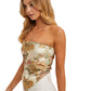 Paisley Satin Bandana Tube Top