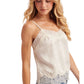 Satin Lace-trimmed Camisole Top