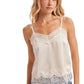 Satin Lace-trimmed Camisole Top