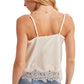 Satin Lace-trimmed Camisole Top