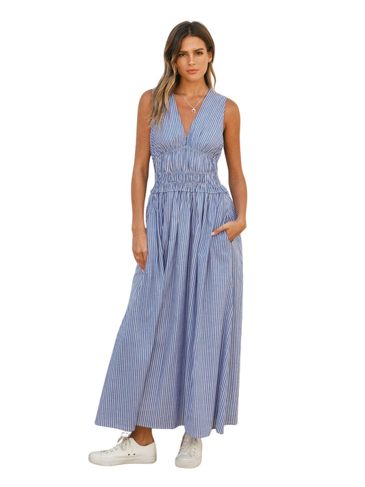 Better Off Shirred Waist Midi Dress