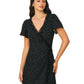 Polka Pop Lace Trim Wrap Mini Dress