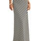 Diagonal Striped Knitted Skirt