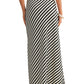 Diagonal Striped Knitted Skirt