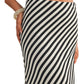 Diagonal Striped Knitted Skirt