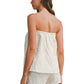 Embroidered Strapless Tube Top