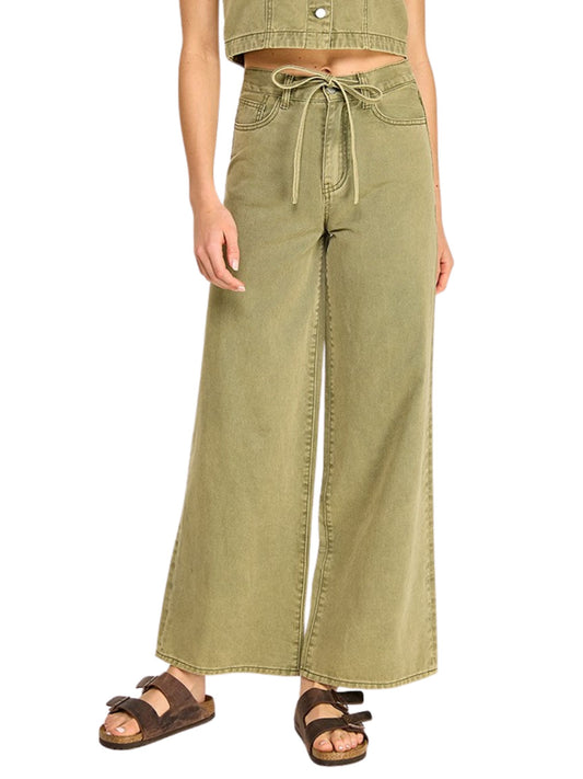 Olive Wide Leg Pants
