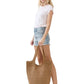 The Ruby Round Bottom Straw Tote