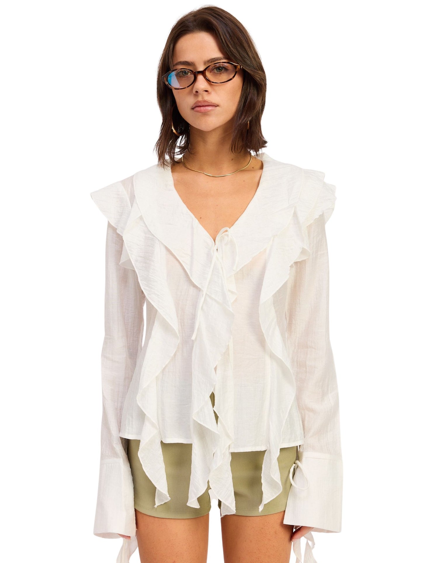 Long Sleeve Top w/ Ruffles