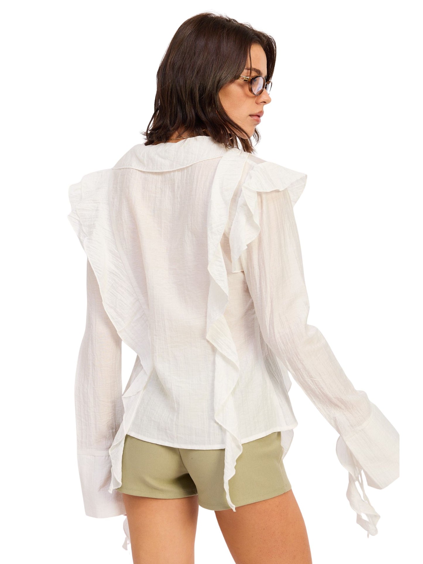 Long Sleeve Top w/ Ruffles