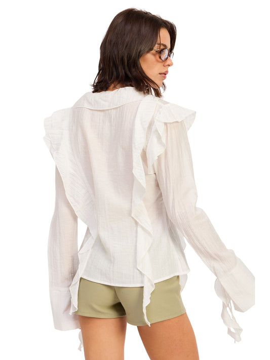 Long Sleeve Top w/ Ruffles