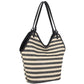 The Suzy Striped Shoulder Tote Bag