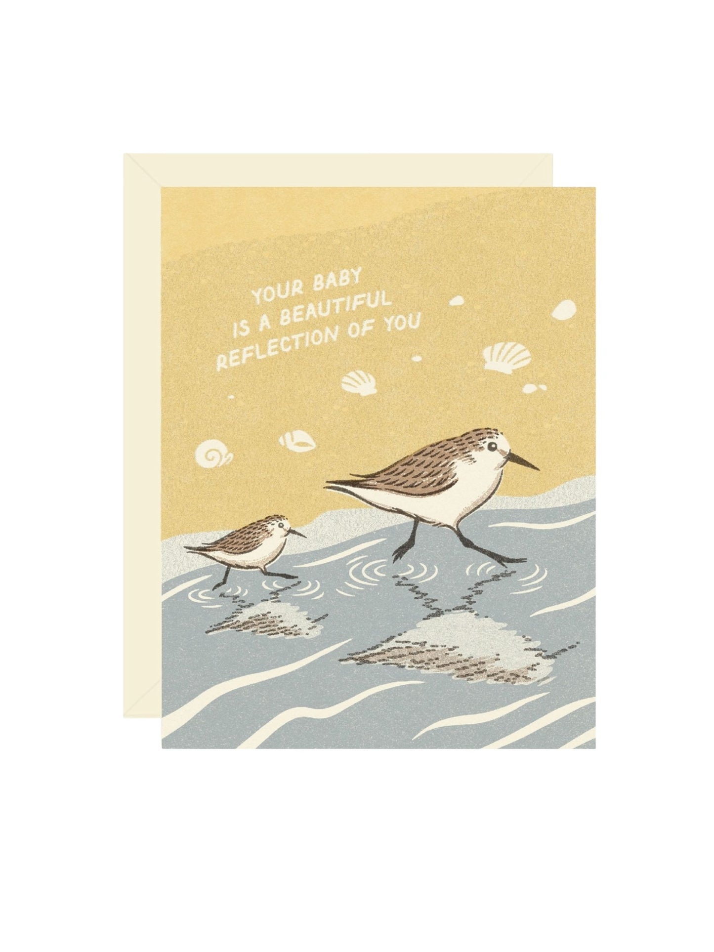 Sandpiper Reflection Baby Card