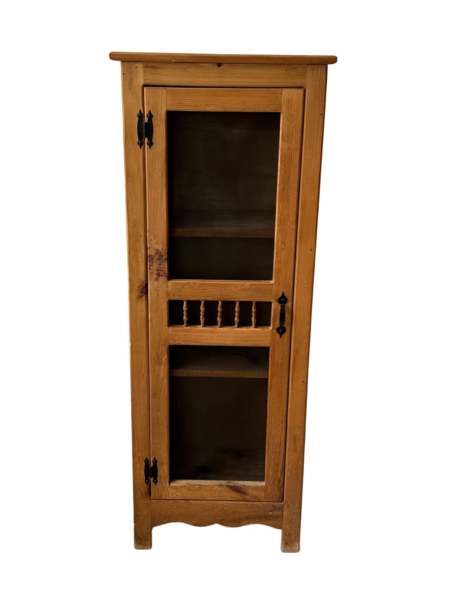 Vintage Wood Slim Curio Cabinet - Pick Up Only