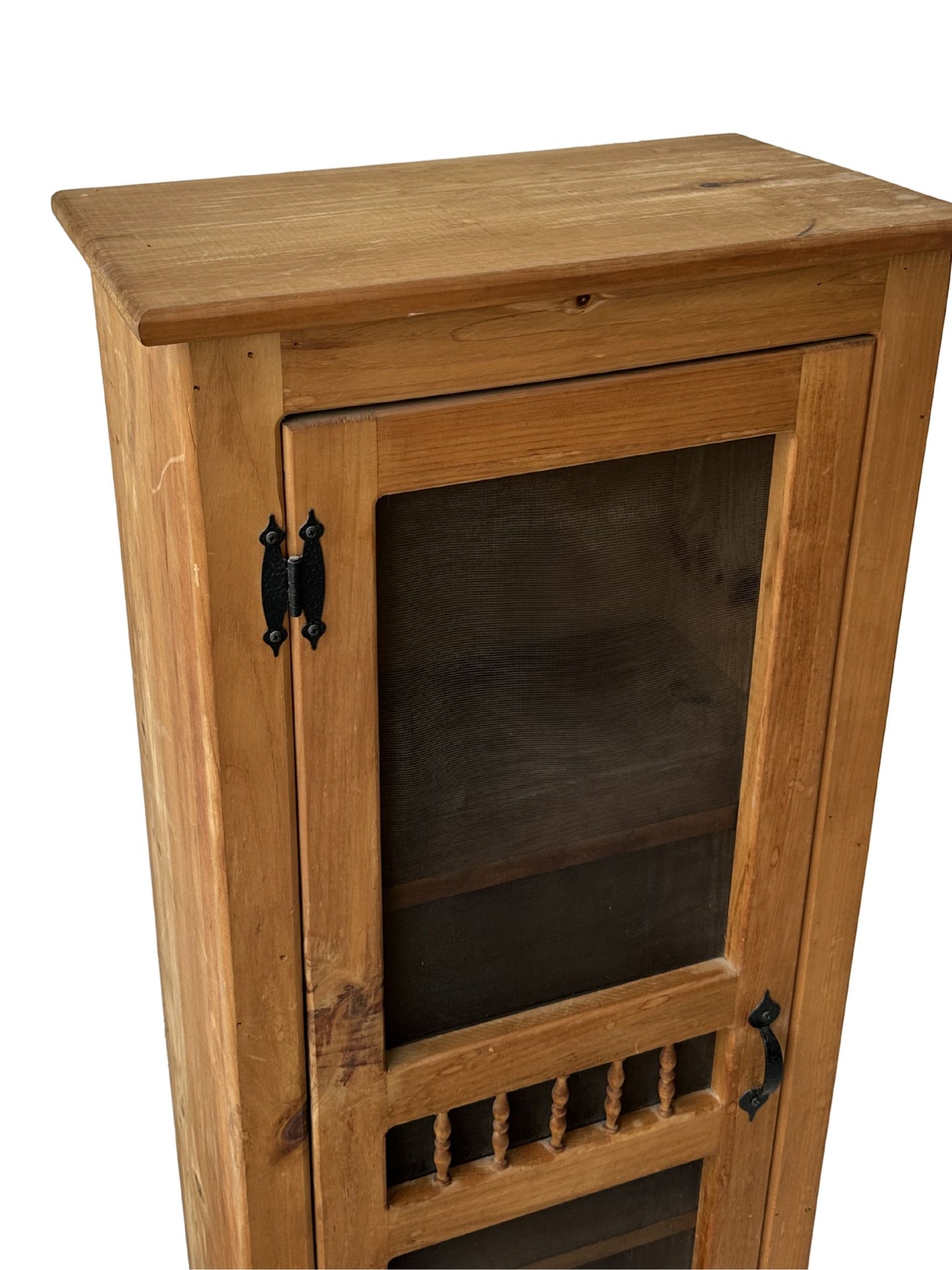 Vintage Wood Slim Curio Cabinet - Pick Up Only