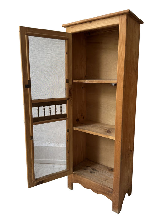 Vintage Wood Slim Curio Cabinet - Pick Up Only