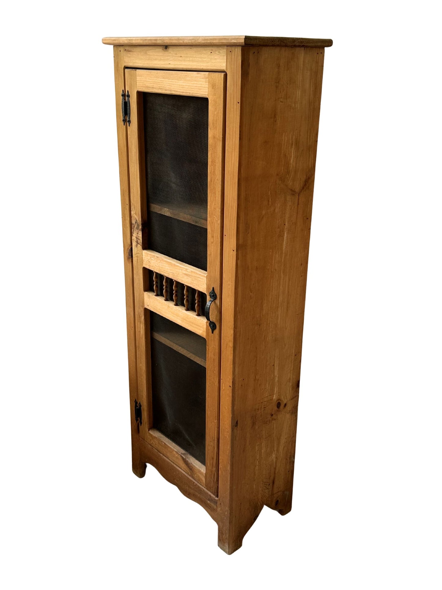 Vintage Wood Slim Curio Cabinet - Pick Up Only