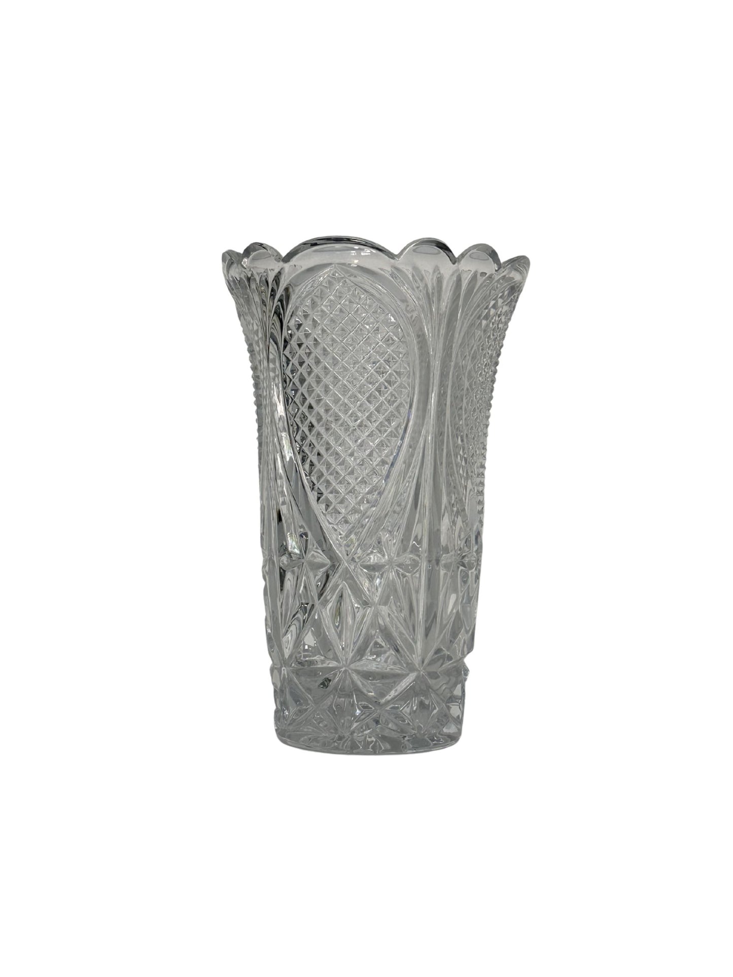Vintage Crystal Glass Vase - Pick Up Only