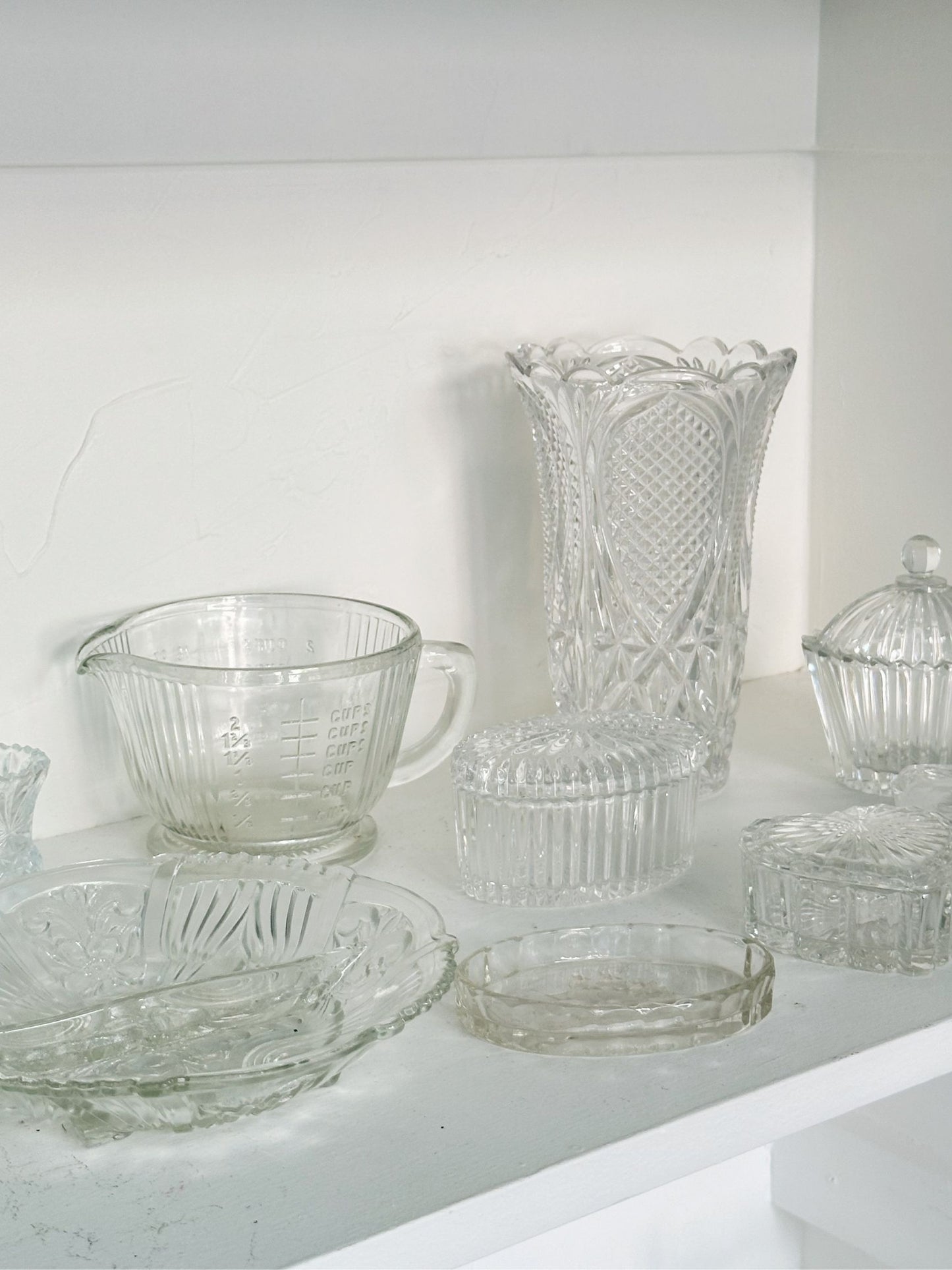 Vintage Crystal Glass Vase - Pick Up Only