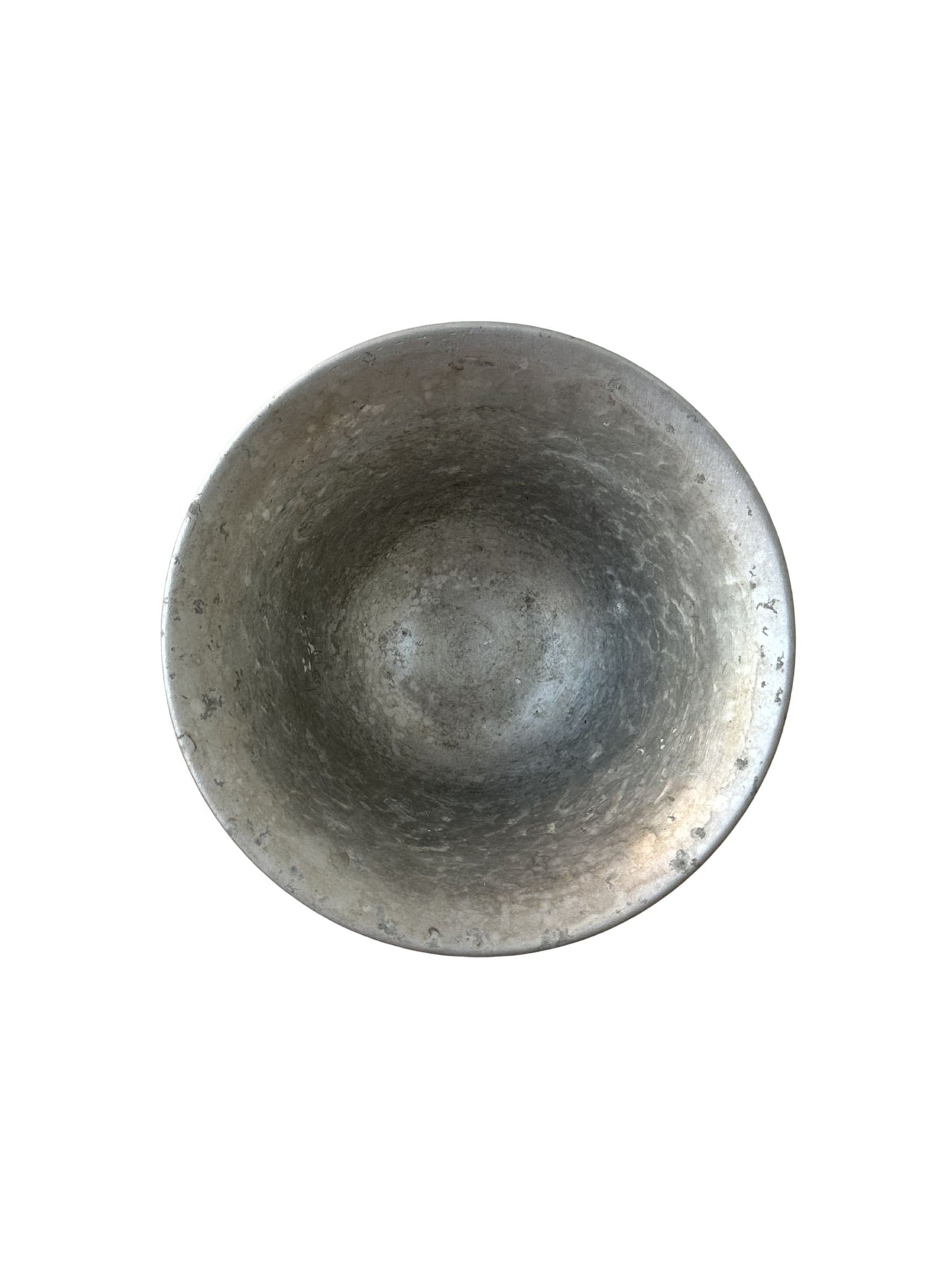 Vintage Hammered Metal Footed Bowl