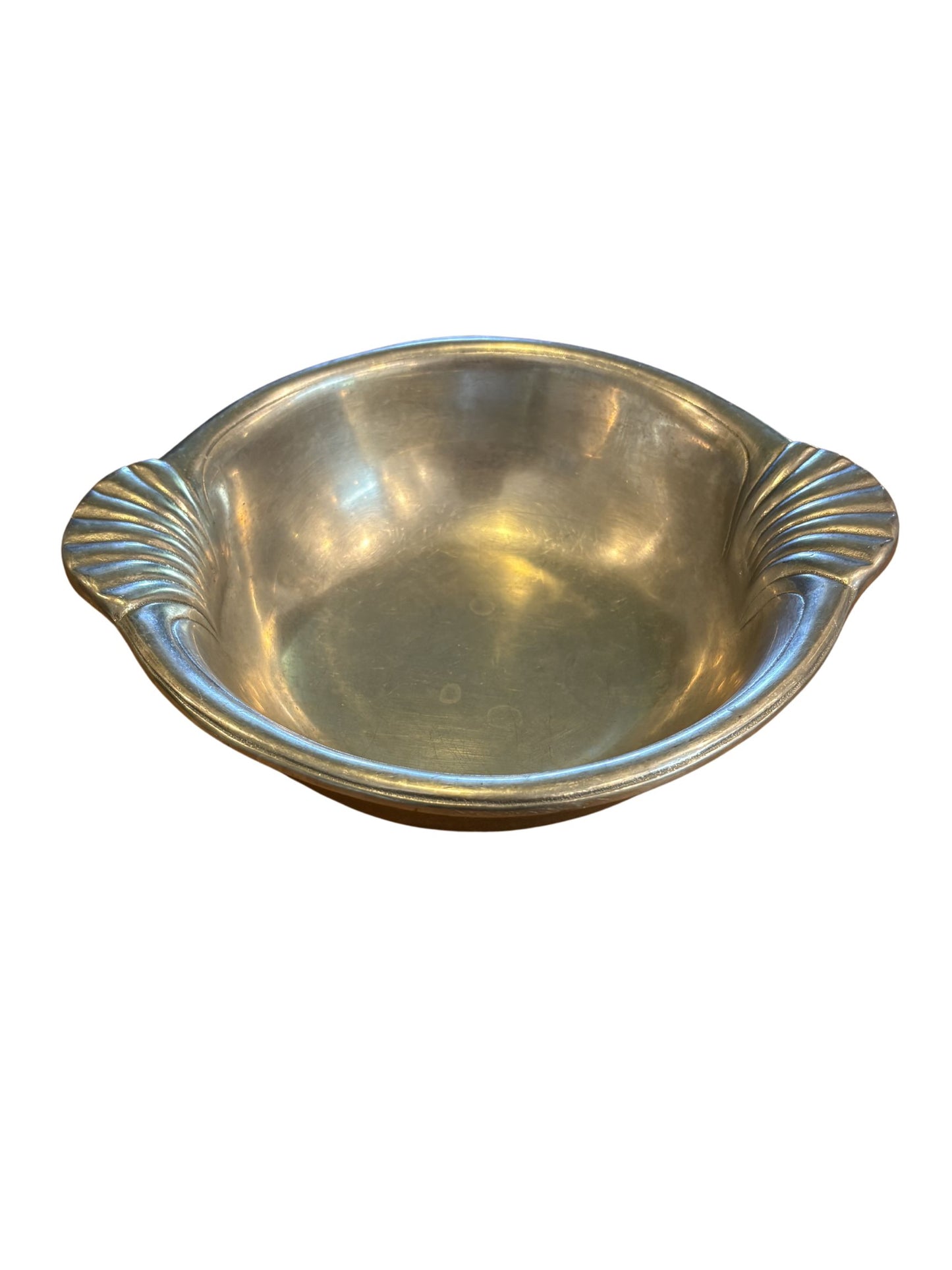 Vintage Wilton Armetale Serving Bowl w/ Scalloped Handles