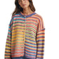 Rainbow Button-Up Knit Cardigan