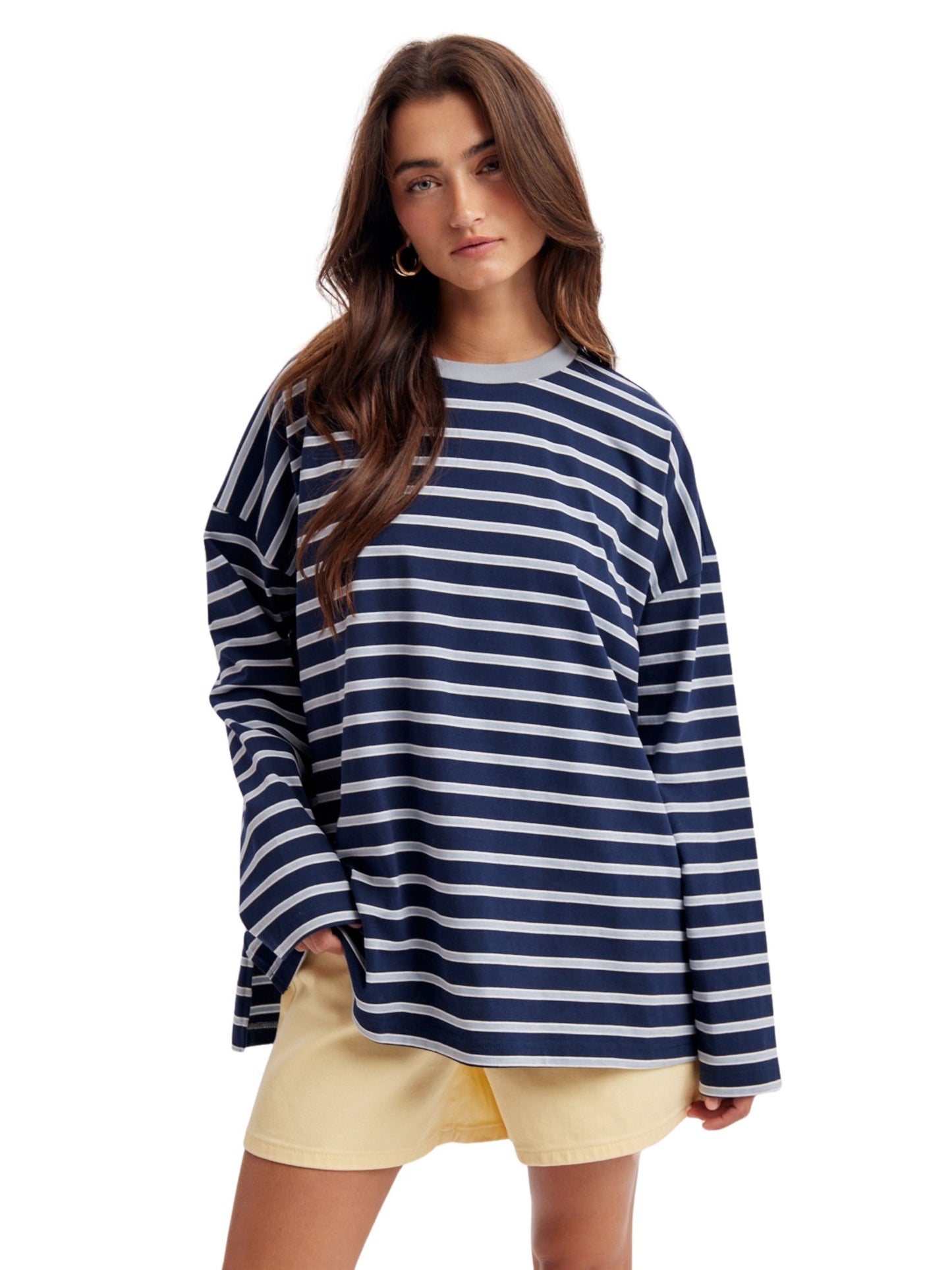 Oversized Stripe Knit Top