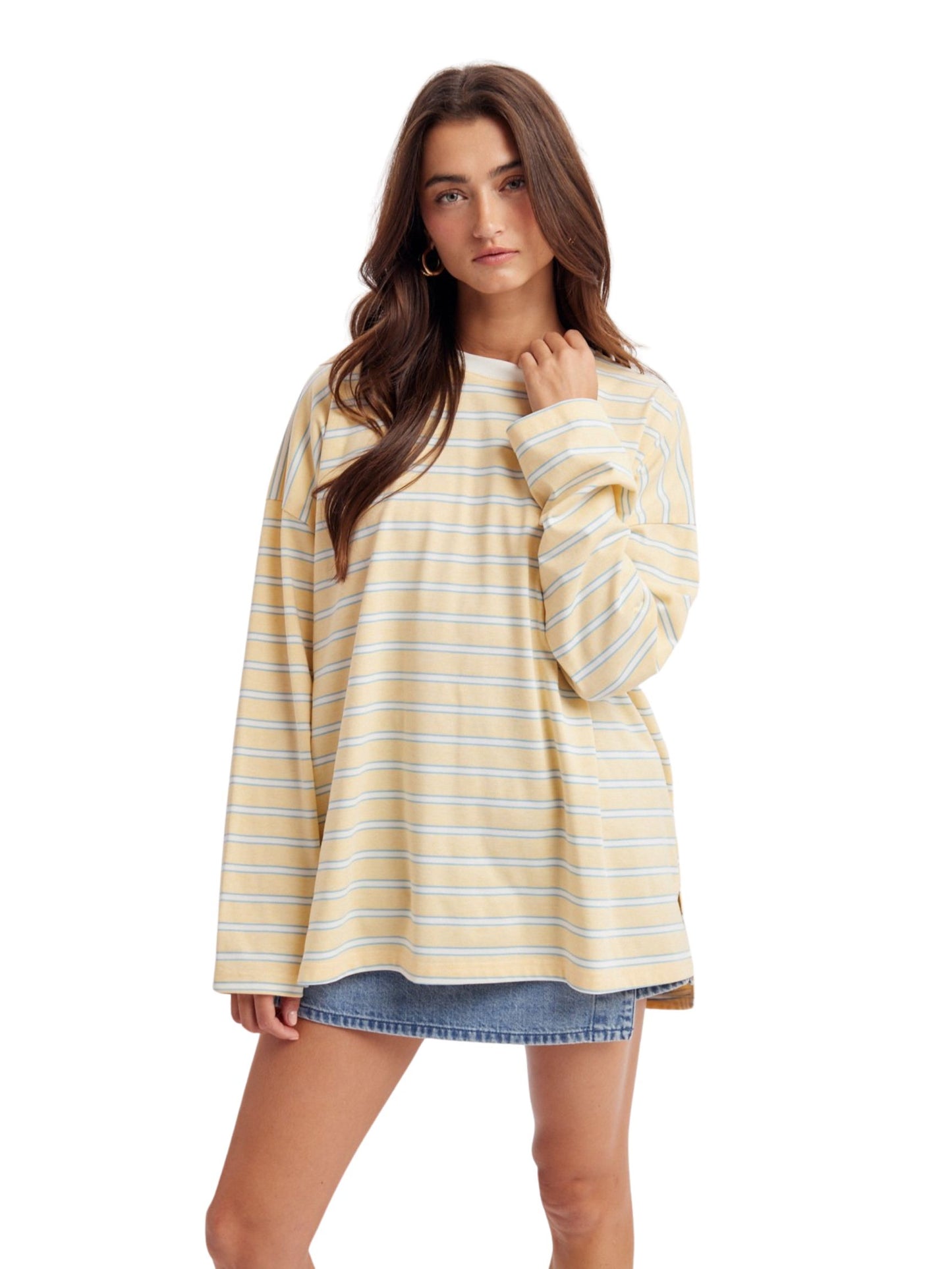 Oversized Stripe Knit Top