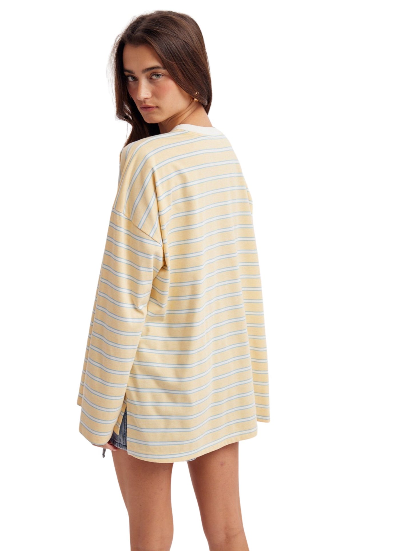 Oversized Stripe Knit Top