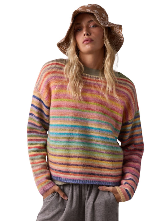 Rainbow Pullover Knit Sweater
