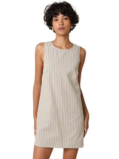 Charis Stripe Open-back Mini Dress