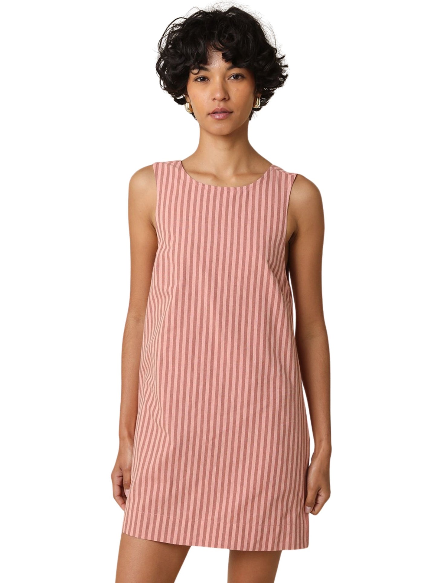 Charis Stripe Open-back Mini Dress