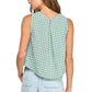 Gingham Linen Scoop Neck Tank