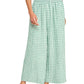 Gingham Linen Wide Leg Pants