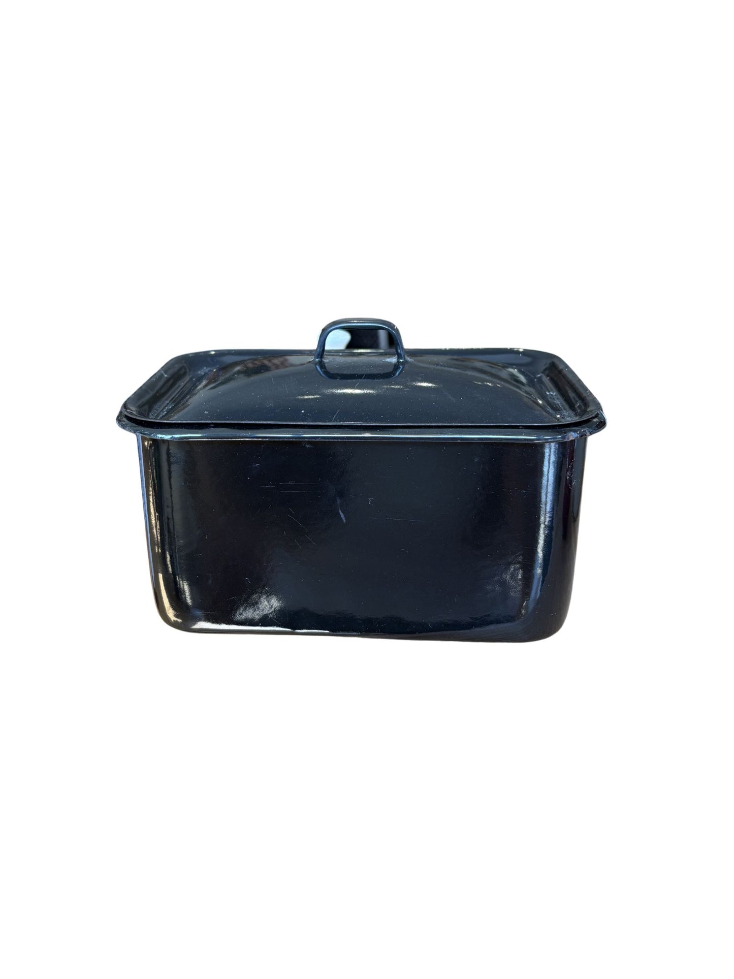 Vintage Enamelware 1940s Refrigerator Box w/ Lid
