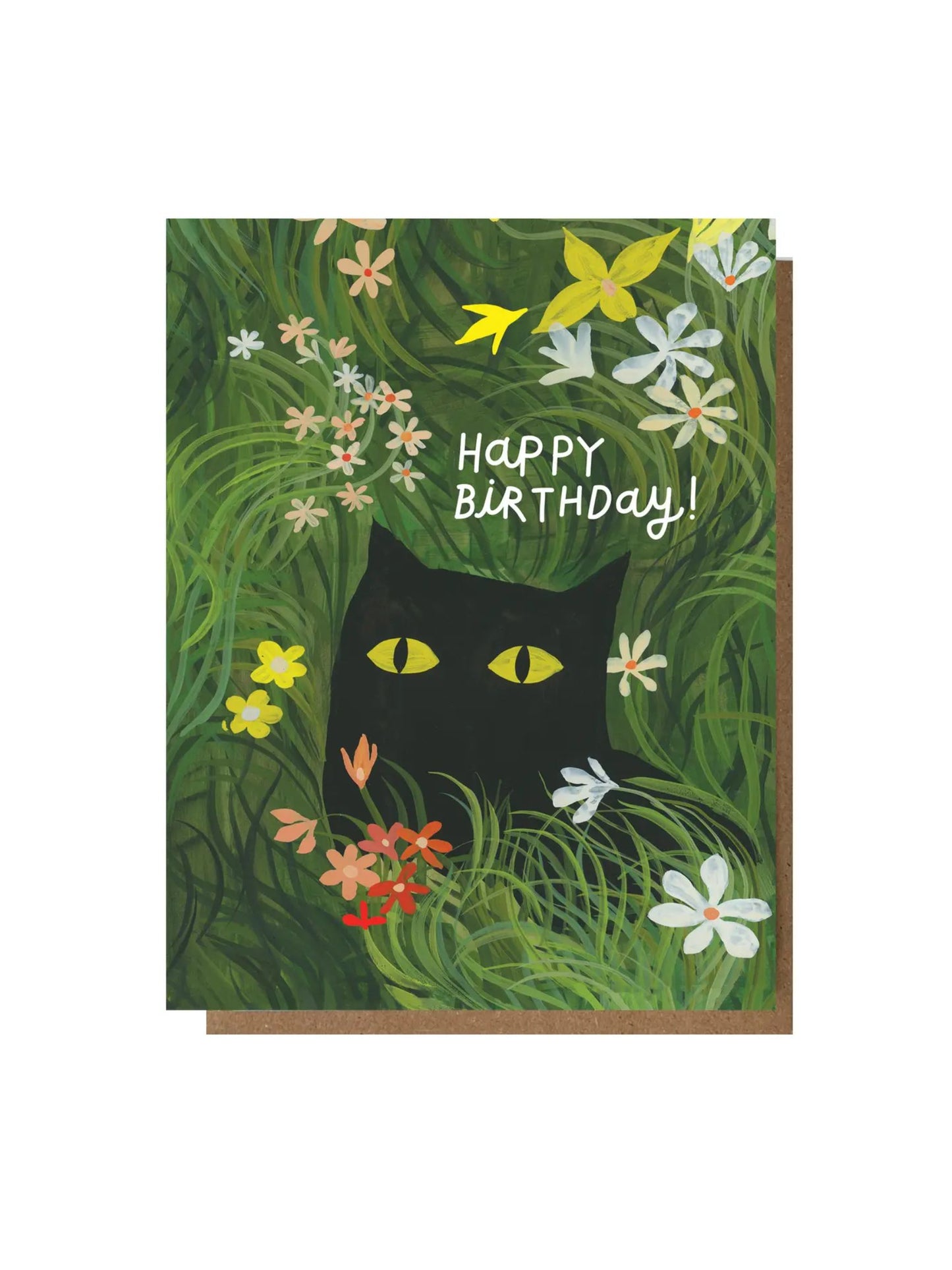Flower Kitty Birthday Card