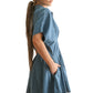 The Della Chambray Denim Button Up Dress
