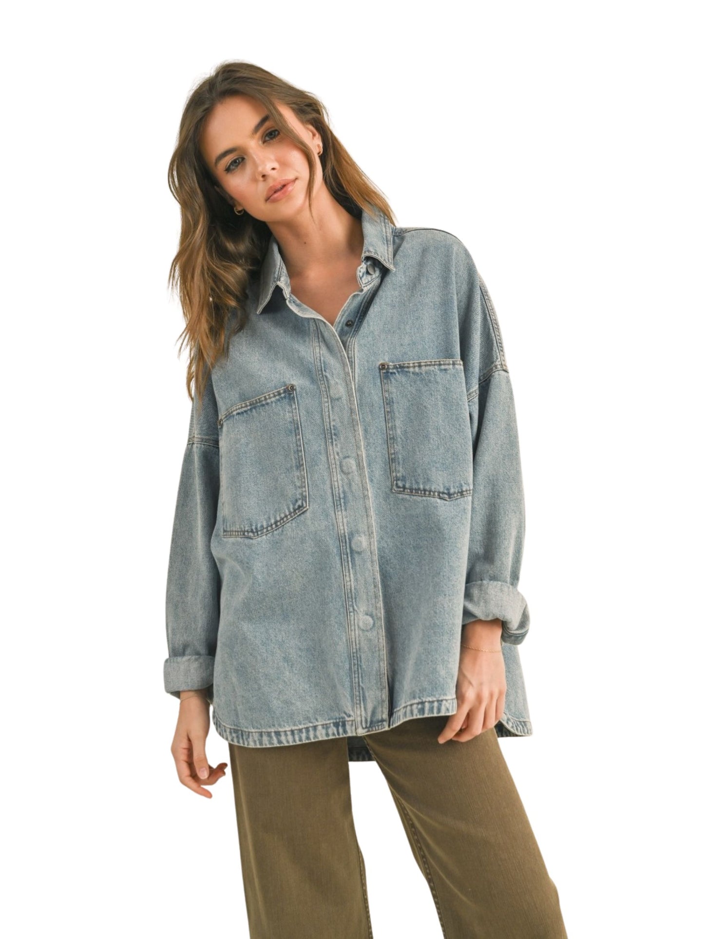 Lilly Button Denim Shacket