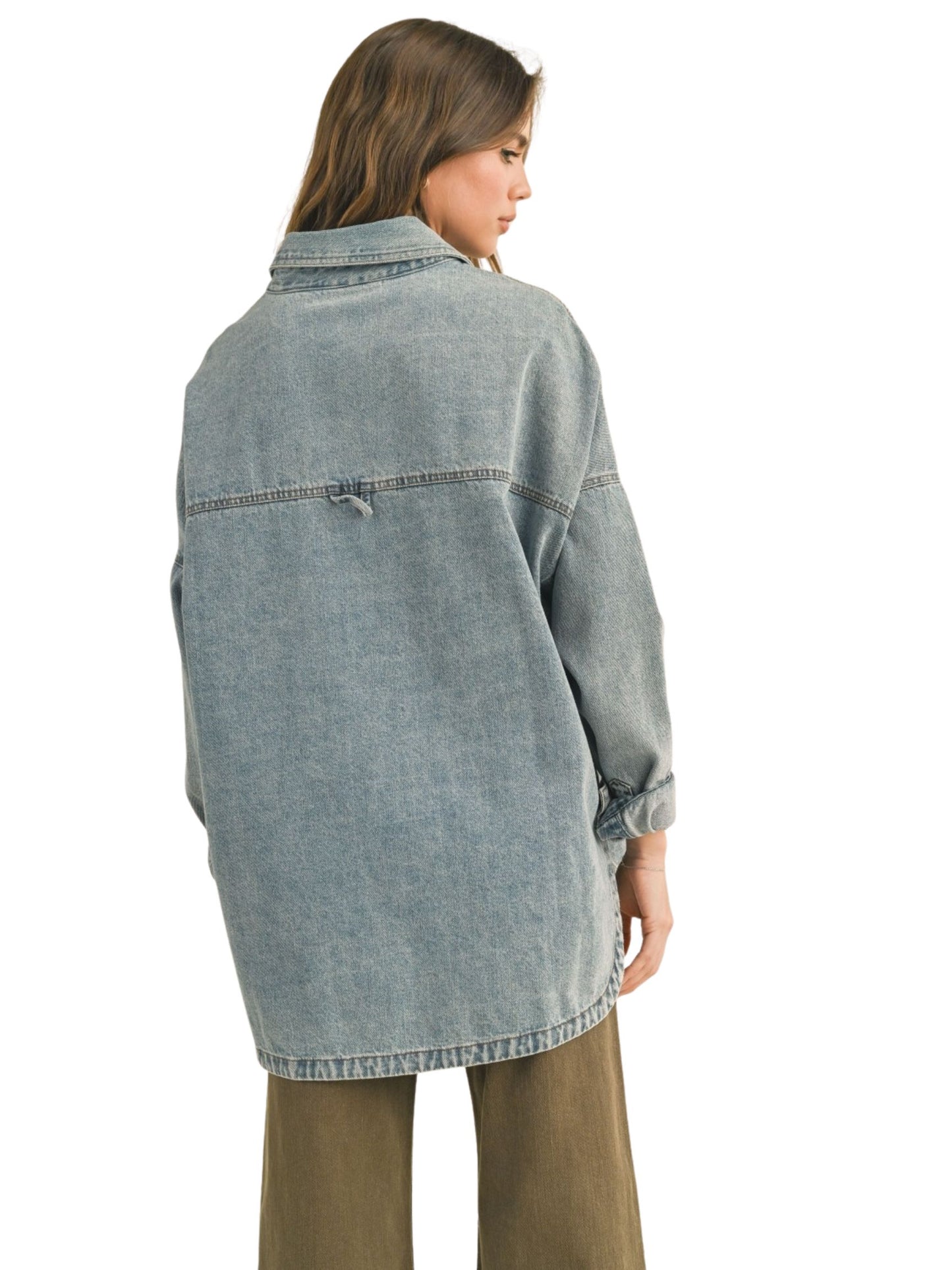 Lilly Button Denim Shacket