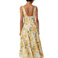 Jayda Floral Scoop Neck Midi Dress