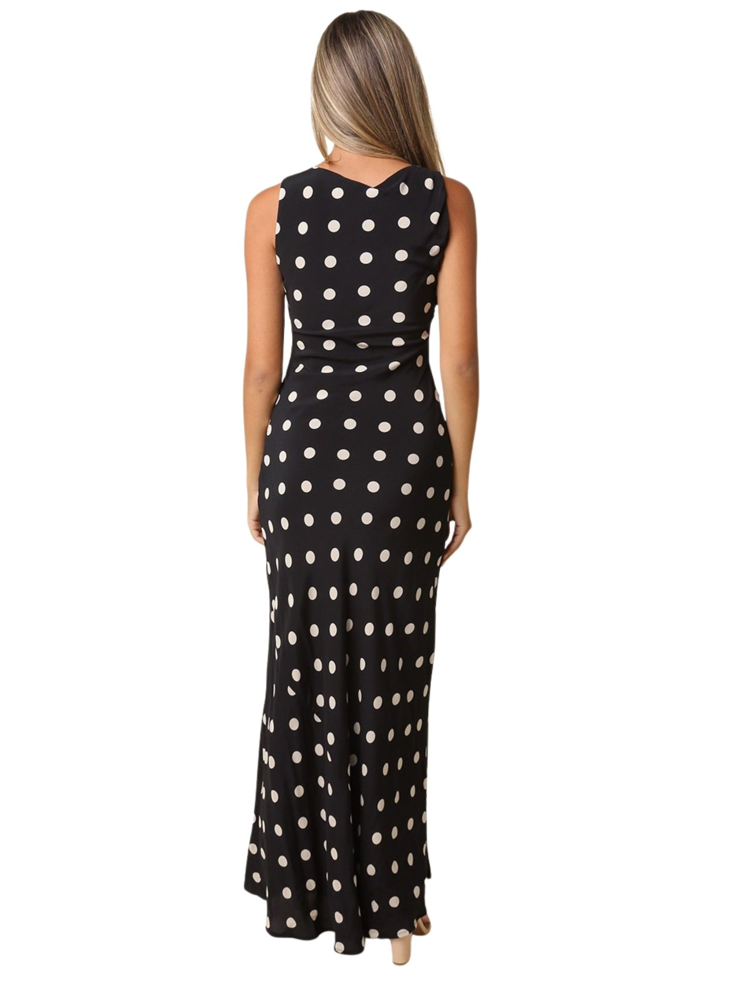 Frankie Polka Dot Sleeveless Maxi Dress