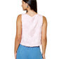 Floral Jacquard Sleeveless Top - Pink