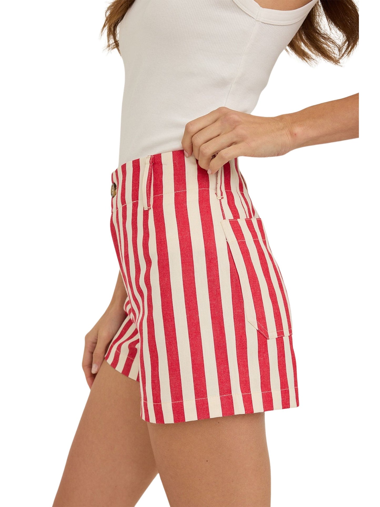 Rosie Red Stripe Shorts